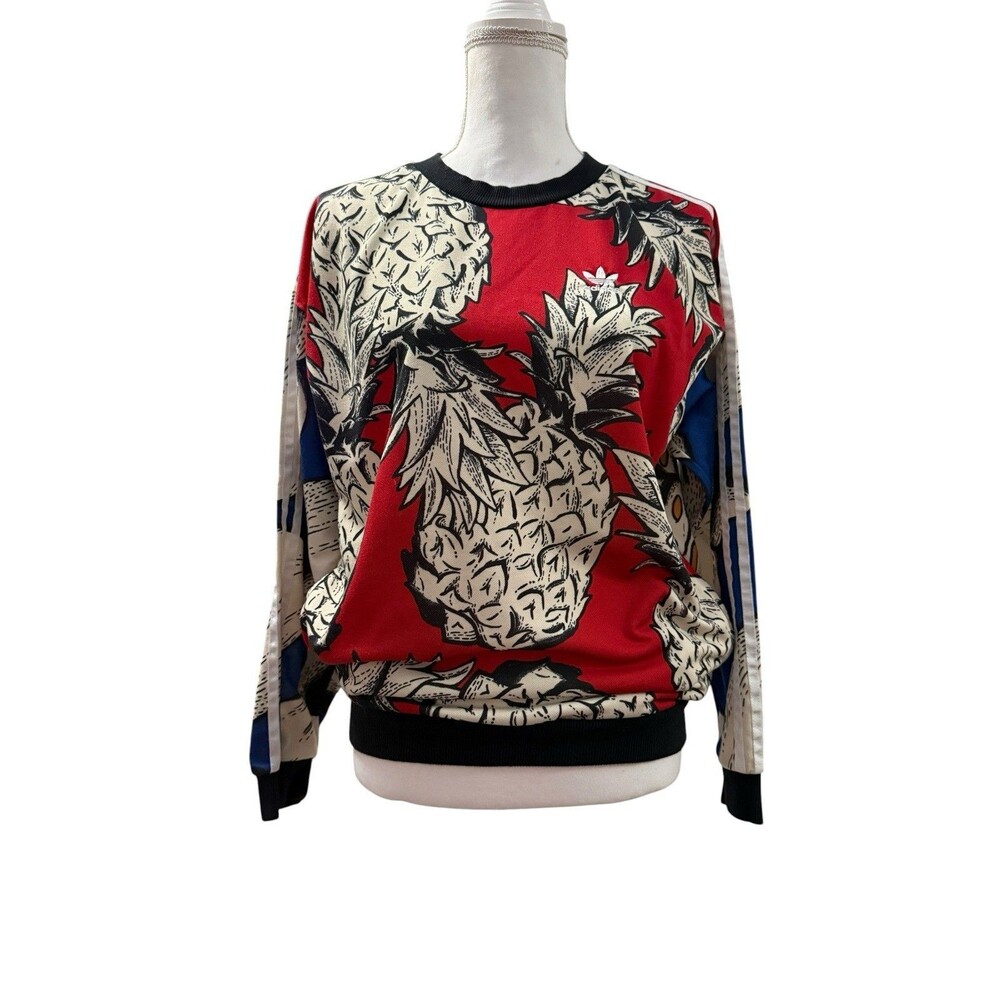 Adidas Originals x Farm Rio Passaredo Pineapple Sweatshirt XS Oversized - Picture 2 of 11